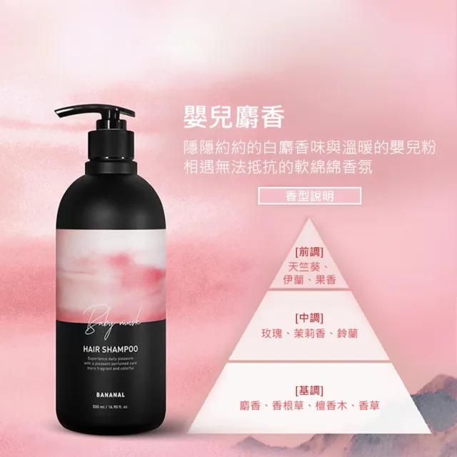 【BANANAL】韓國胺基酸香氛洗髮精/潤髮乳500ml任選1入(蛋白質調理/溫和弱酸性配方/水潤感質地)