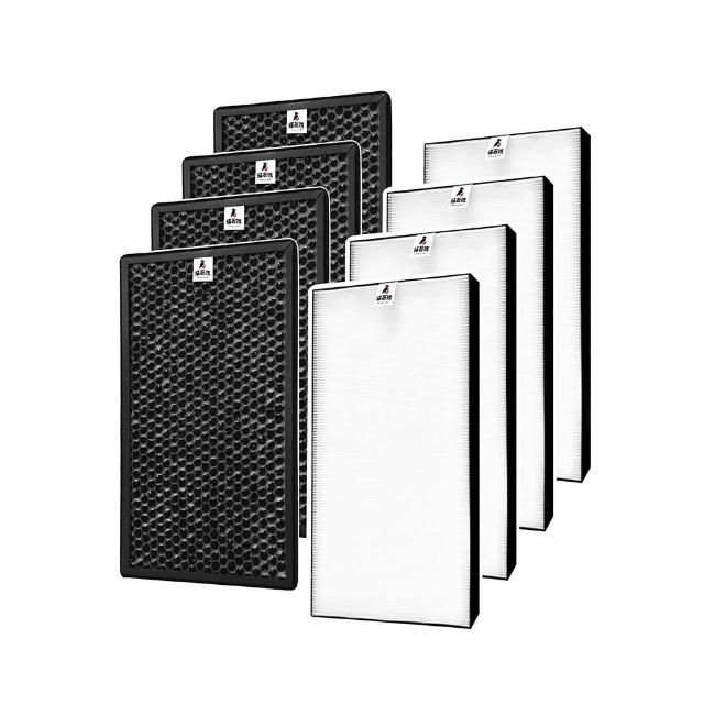 【蟎著媽】高效型濾網4套優惠組(適用 夏普SHARP KC-JH60T-W KC-JH70T-W KC-JH61T-W KC-JH71T-W 空氣清淨機)