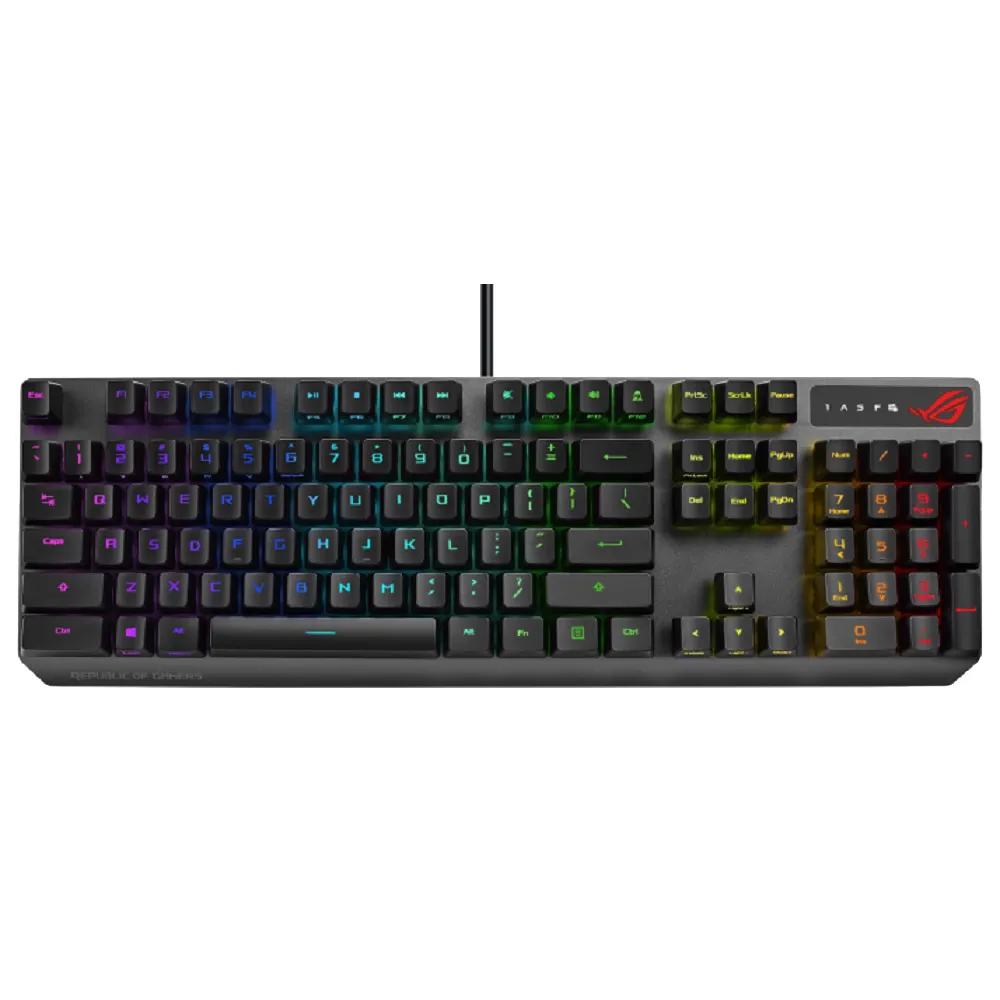 【ASUS 華碩】ROG STRIX SCOPE RX RD 紅軸 有線電競鍵盤(魔物獵人適用)