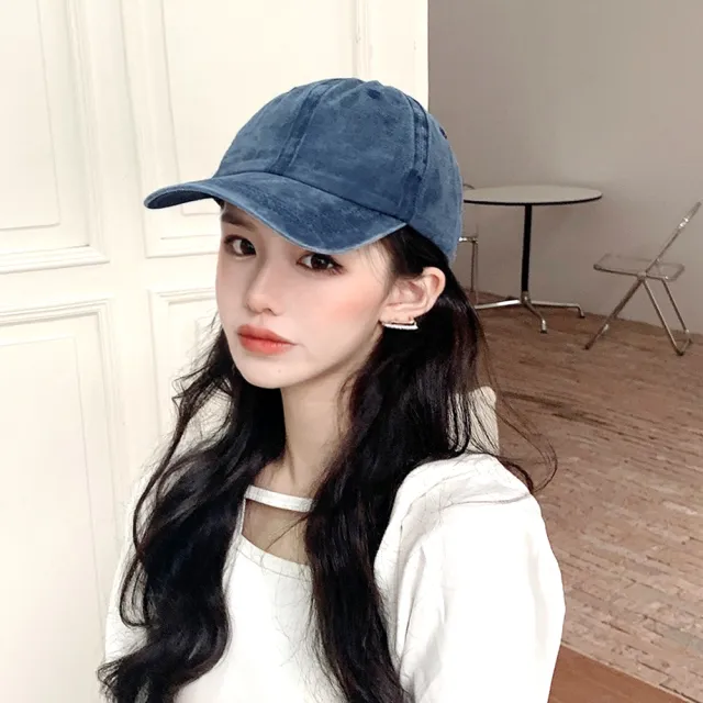 【匠心選品】水洗復古仿舊鴨舌帽(水洗棒球帽 單寧老帽 遮陽帽 潮流鴨舌帽)