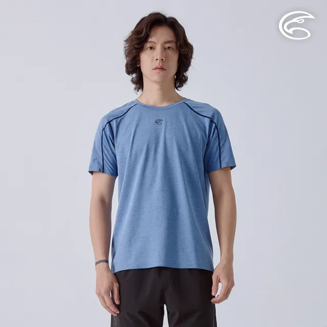 【ADISI】男超透氣智能抑菌短袖野跑衣 AL2411085 原力藍(抗UV 快乾 抗菌 除臭 排汗衣 運動上衣)