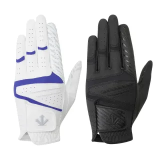【DESCENTE】GOLF 迪桑特 男士 360度抓握高爾夫球左手手套(白色/黑色)