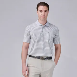 【Emilio Valentino 范倫鐵諾】男短袖POLO衫 吸濕排汗 機能彈力  口袋 POLO衫 台灣製造(66-5V9136)