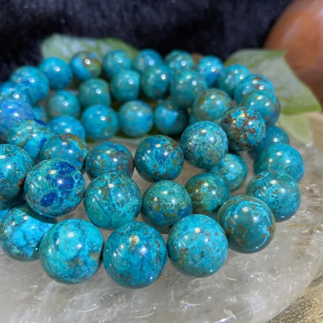 【Cozy 世界水晶原礦與茶】精品南非鳳凰松高藍 12mm+ 32-3(增加自信 提升溝通能力與說服力)
