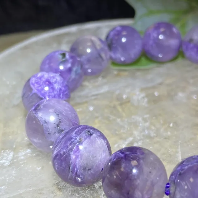 【Cozy 世界水晶原礦與茶】玉畫紫龍晶 14mm+ 31-8(散發的磁場對人體有幫助)