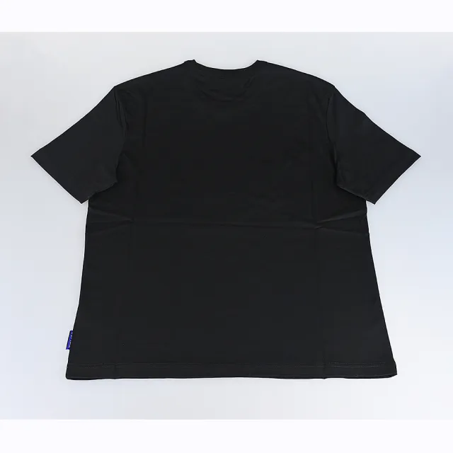 【Paul Smith】PAUL SMITH領口內簽名LOGO純棉紫藍斑馬圖圓領短袖T恤(男款/黑)