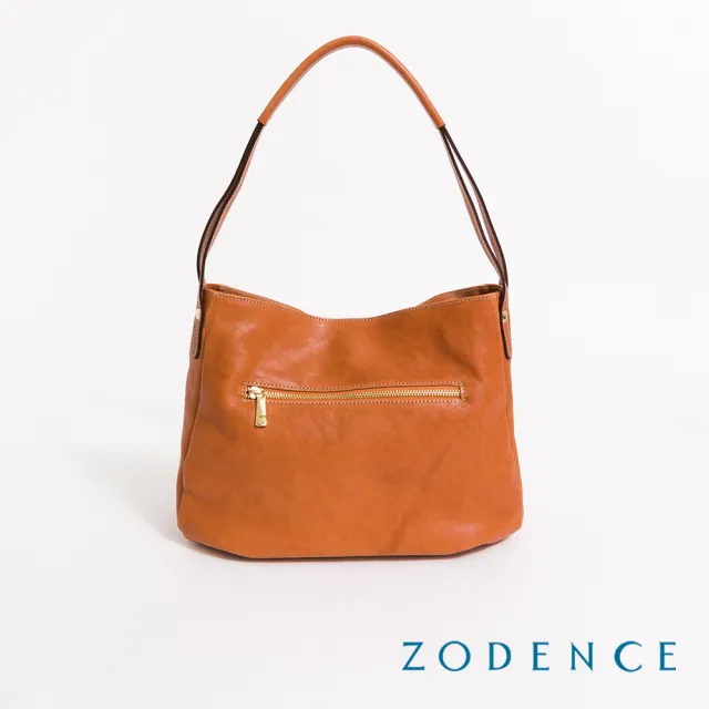 【ZODENCE 佐登司】HAN義大利植鞣革HOBO單肩包(經典駝)