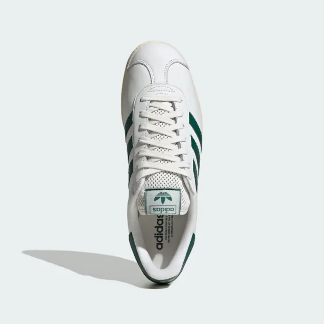 【adidas 愛迪達】休閒鞋 男鞋 運動鞋 皮革 三葉草 GAZELLE 白 JH5397(8919)