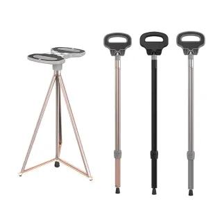 【索樂生活】座椅手杖(手杖椅 折疊柺杖椅 柺杖凳 老人手杖 摺疊步行凳 柺杖椅凳)