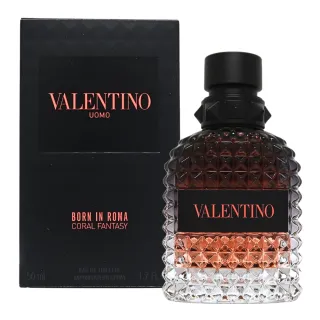 【VALENTINO 范倫鐵諾】Uomo Born in Roma Coral Fantasy 訂製羅馬-墜夢羅馬男性淡香水 EDT 50ml(平行輸入)