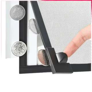 【樂多家居】50*90CM兩件裝 紗窗 魔術貼磁鐵窗戶簾 金剛網 隱形紗窗(家用自粘式 簡易安裝)