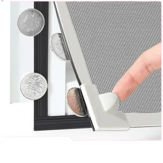 【樂多家居】60*80CM兩件裝 紗窗 魔術貼磁鐵窗戶簾 金剛網 隱形紗窗(家用自粘式 簡易安裝)