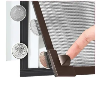 【樂多家居】70*100CM兩件裝 紗窗 魔術貼磁鐵窗戶簾 金剛網 隱形紗窗(家用自粘式 簡易安裝)