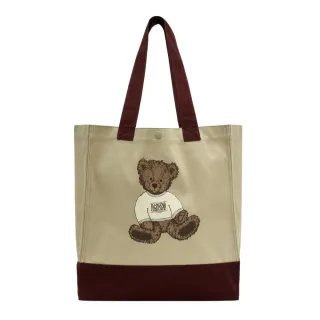 【MARITHE FRANCOIS GIRBAUD】官方旗艦 塗鴉熊雙色拼接購物袋 MFG(多款任選)