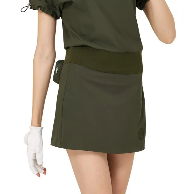 【BLKTEE GOLF】出清特價 後百褶高腰修身女短裙-黑.軍綠.白(高爾夫女裙 百褶裙 短裙 A字裙)