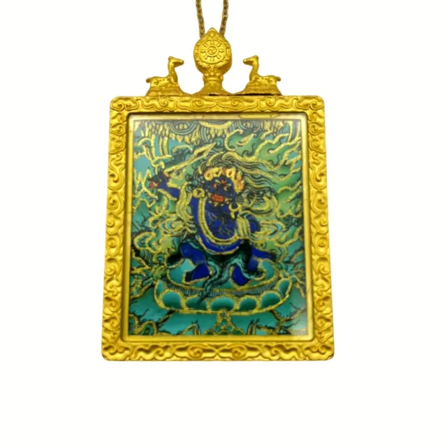 【藏古祥館】描金手繪唐卡-不動明王(描金手繪唐卡 生肖屬雞)