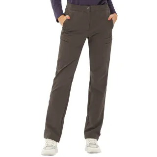 【Jack wolfskin 飛狼】女 帥氣休閒長褲 細緻內磨毛保暖 登山褲(深棕)