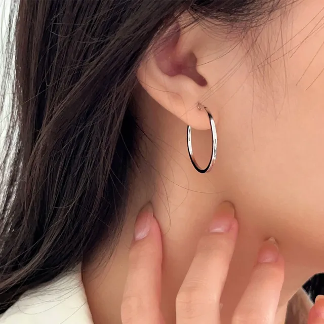 【MoonDy】耳環 女生耳環 飾品 純銀耳環 耳圈 大圓圈耳環 大耳環 耳夾 大圈耳環 耳墜 耳飾