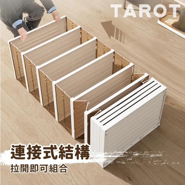 【歐德萊生活工坊】塔羅多層透明折疊鞋盒-五矮一高(鞋盒 收納盒 收納櫃)