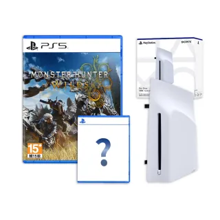 【SONY 索尼】PS5 Slim數位版主機 專用 Ultra HD Blu-ray 光碟機 日版 周邊(+PS5魔物獵人荒野+隨機1片遊戲)