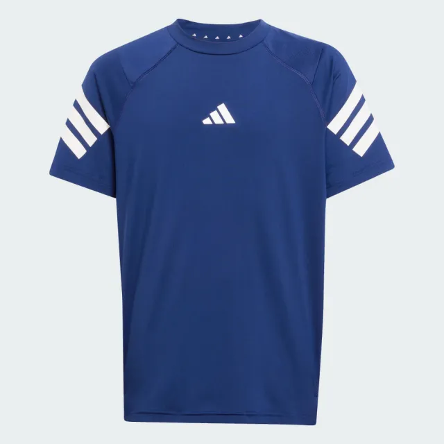 【adidas 愛迪達】短袖上衣 童裝 大童 男女童 訓練 吸濕排汗 J SPR TEE 藍 JD0120