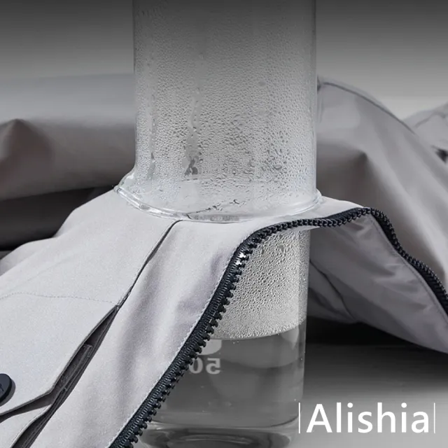【Alishia】嚴選冬季男女款羽絨衝鋒二合一外套 L-4XL(深藍 / 深灰 / 黑 / 卡其 / 粉 / 紫)
