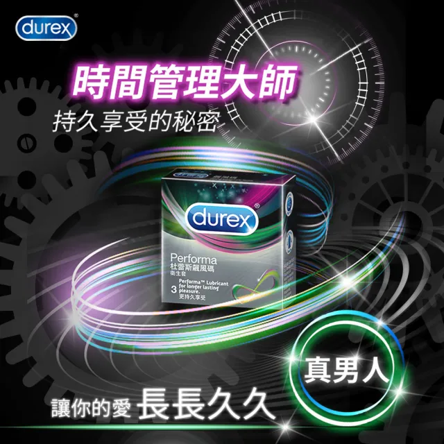 【Durex 杜蕾斯】飆風碼保險套3入x2(共6入-避孕套/衛生套/持久溫存系列)