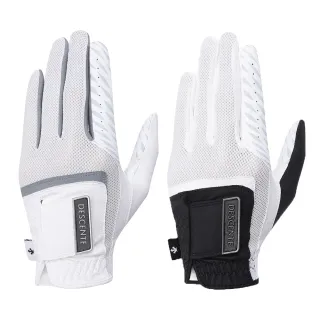 【DESCENTE】GOLF 迪桑特 男士 透氣網眼高爾夫球左手手套(黑色/白色)