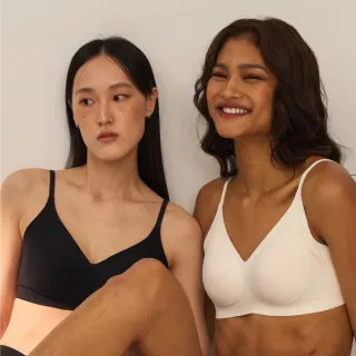 【24HRS】3件組－V領美背款 親膚無痕內衣  大尺碼  4色任選(無鋼圈內衣 女內衣 女內著 背扣式)