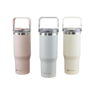 【MOCODO 伴佳家】陶瓷雙飲提提杯(耐高溫、耐磨、耐酸鹼 不卡垢、不卡味)