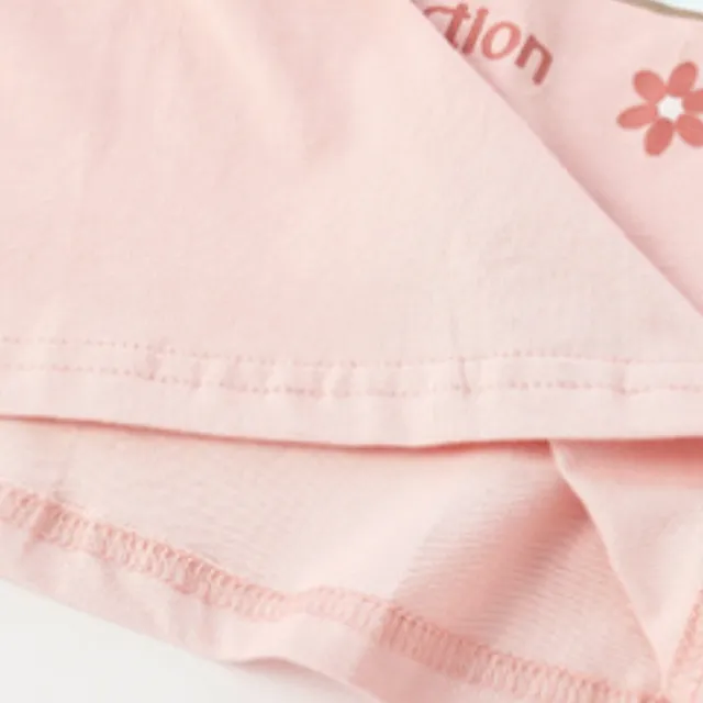 【橘魔法】三隻兔子蕾絲滾邊短袖上衣(T恤 棉T 女童 兒童 童裝)