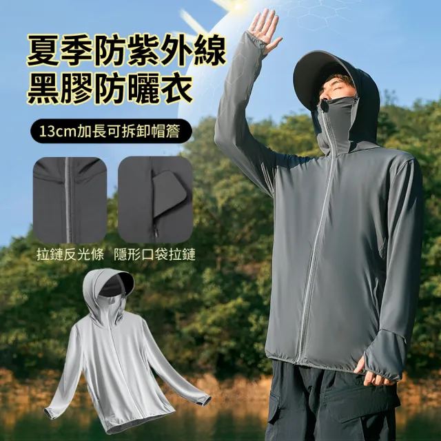 【AIR】UPF50+男士夏季防紫外線冰絲防曬衣 戶外透氣長袖薄開衫 防曬服 輕薄防曬外套