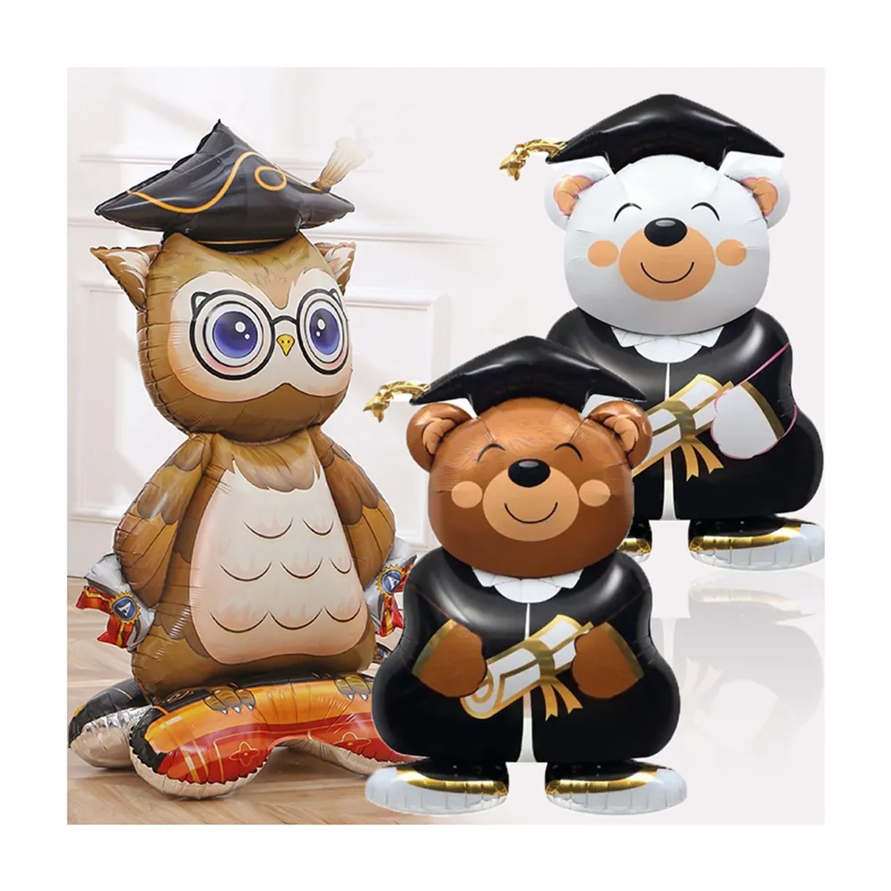 畢業佈置站立鋁膜氣球1入送打氣筒(畢業 派對 氣球 謝師宴布置 佈置 典禮 拍照道具)