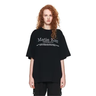 【MATIN KIM】官方旗艦 MATIN品牌理念LOGO上衣(黑色)
