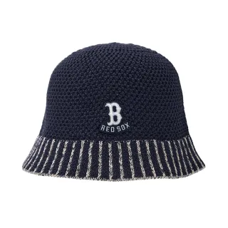 【MLB】夏日針織圓頂漁夫帽 波士頓紅襪隊(3AHTV0253-43NYS)