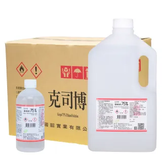 【克司博】75%酒精液 6桶組+克司博純水濕巾 1包(4000ml/桶+80抽/包)