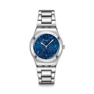 【SWATCH】Irony 金屬系列手錶 PETAL FRENZY 番紅花 手鍊手錶 女錶 瑞士錶 錶(33mm)