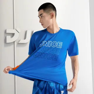 【JNICE 久奈司】漸層LOGO舒適吸濕透氣涼感排汗衣-藍(JT-2091-BL)