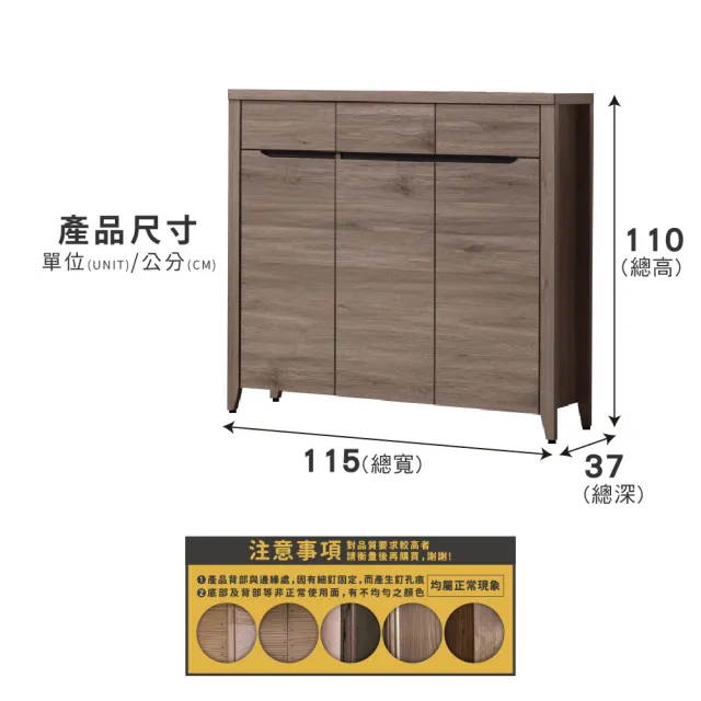 【ASSARI】3.8尺馬伊鞋櫃(寬115x深37x高110cm)