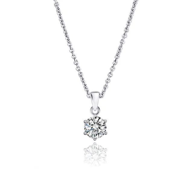 【CTJ】年貨節!現貨!10分 六爪 天然鑽 白鑽 香檳鑽 純銀 玫瑰金 鑽石項鍊(鑽石閃耀時刻 只為摯愛的妳)