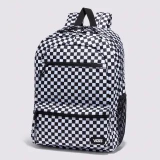【VANS 官方旗艦】Back to School 黑白色棋盤格後背包