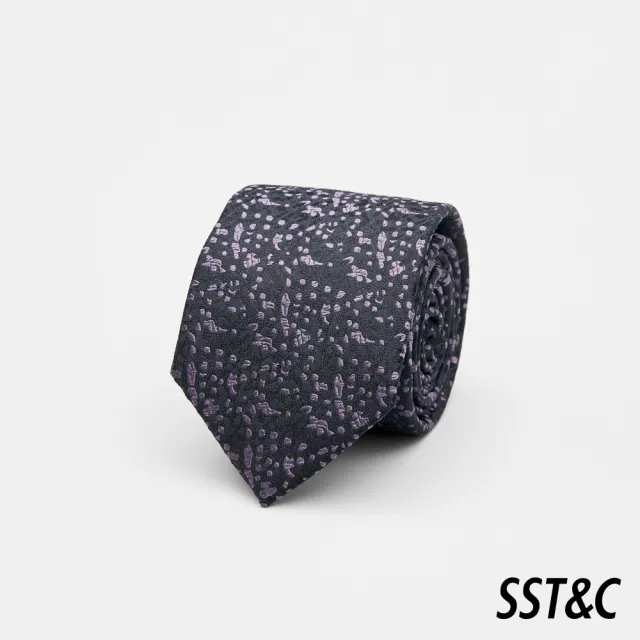 【SST&C】紫色不規則紋路窄版領帶7CM 00362502003(換季55折)