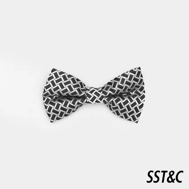 【SST&C】黑底銀白方塊領結00402502011(換季55折)
