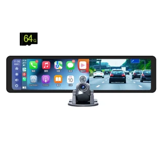 【領先者】ES-629 CarPlay 2K高清流媒體 12吋全螢幕觸控 後視鏡行車記錄器(行車紀錄器)