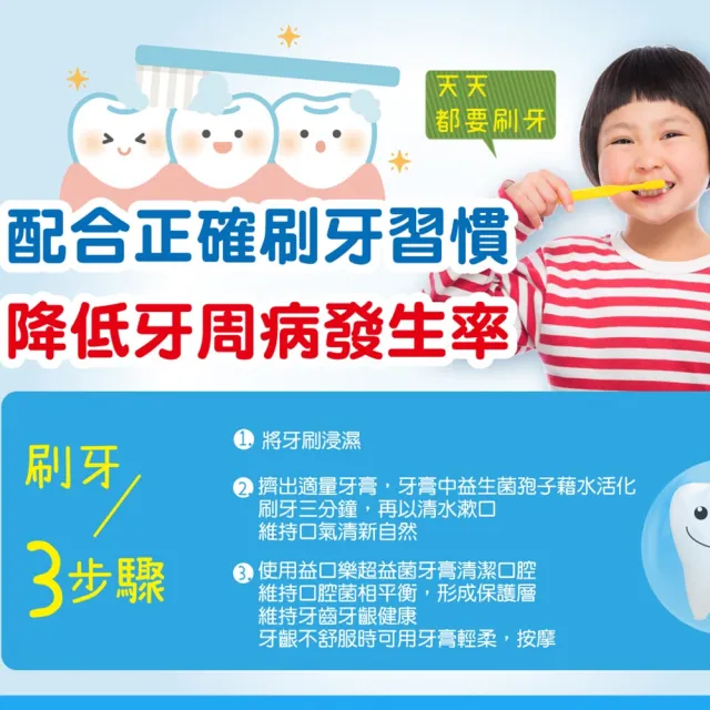 【YM BIOMED 陽明生醫】益口樂超益菌牙膏x5條(120g/條)