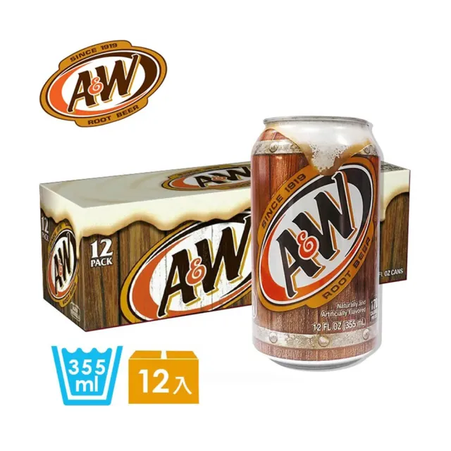 美國 A&W 麥根沙士(355ml*12瓶)