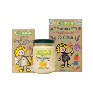 【義大利 ZEROTRE 捲髮夏菈】兒童義大利麵+麵麵白醬 2入組(1+1義大利寶貝經典套組)