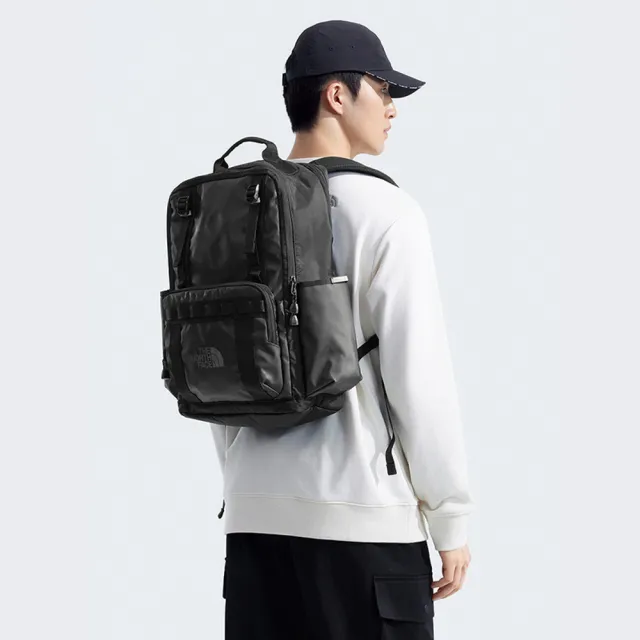【The North Face】北臉 後背包 運動包 書包 旅行包 大容量 雙層 防潑水  黑 NF0A8BK4BIA