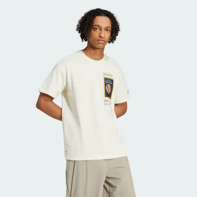 【adidas 愛迪達】Ng U Ar F Gfx T 男女 T恤 運動上衣 休閒短袖 國家地理 米 亞版(JD5962)