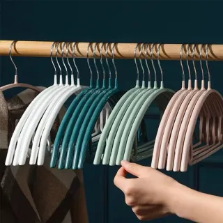 【KARY】100入質感加厚防滑無痕毛衣衣架(浸膠衣架)